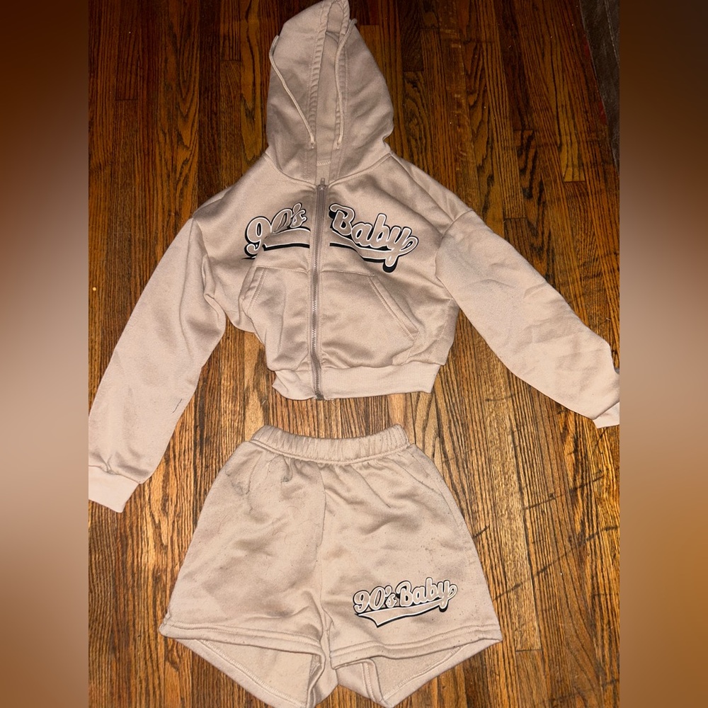 90’s baby cropped set